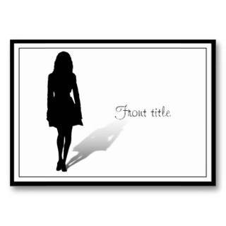Silhouette of a Woman Business Card Templates