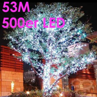 100M 500 LED Weisse Lichterkette Aussen Deko Weihnachten Beleuchtung