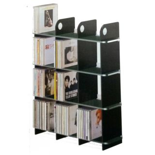 Cd Regal für 144 CDs, schwarz, CD Aufbewahrung Regale Stecksysteme