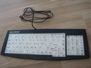 eluminX blau beleuchtete Tastatur (Gamer Tastatur)