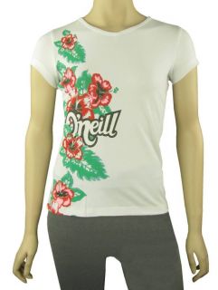 Neill T Shirt Tee Gr.152 weiß Blumendruck Glitzer NEU