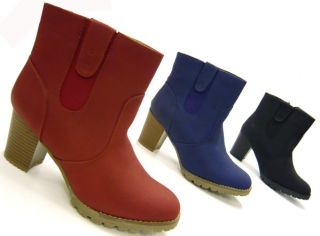 Robuste Damen Stiefelette designer Ancle Boots fashion Stiefel