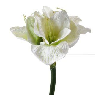 Amaryllis Seidenblume Kunstblume Textilblume weiß 45cm 