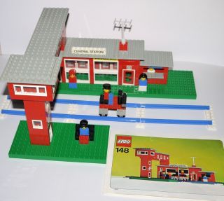 Selten Lego 148 Eisenbahn Bahnhof Central Station Set 70er Jahre