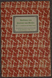 Insel Bücherei 159 / 1C   Anekdoten von Friedrich dem Großen