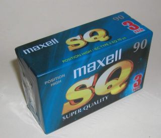 3x maxell SQ 90 IEC Type II Vintage Tapes Cassette   unbenutzt