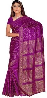 Bollywood Sari Kleid Lila CA102 Bekleidung