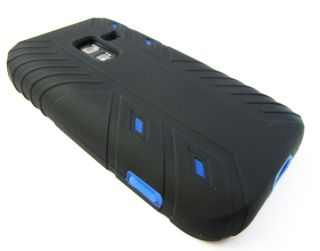 BLK BLUE IMPACT V2 HYBRID HARD CASE COVER SAMSUNG CONQUER 4G PHONE