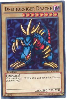 Yu gi oh DREIHÖRNIGER DRACHE HOLO LCYW DE157 ATK 2850 DEF 2350