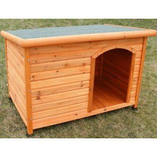 Flachdach Hundehütte Woody, M 66 x 104 x 70 Haustier