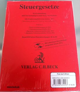 168. Ergänzungslieferung   Steuergesetze   Becksche Textausgaben