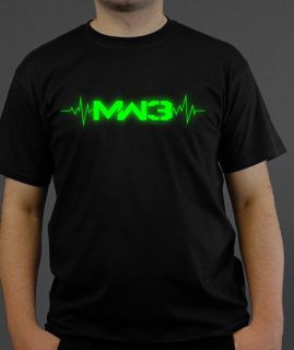 Modern Warfare 3 Logo T Shirt UV Aktiv   schwarz COD Call of Duty MW3