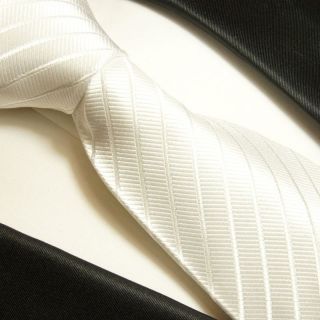 Weiße Krawatte XL 165cm extra lange Seidenkrawatte 691