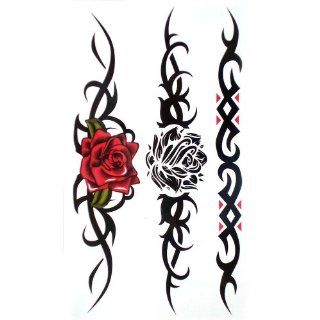 King Horse Wasserdicht und Schweiß Tattoo Sticker sexy rote Rose