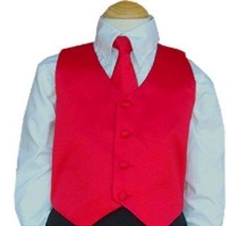 Jungen Weste Anzugsweste in Rot mit Krawatte in Gr.104/110 Kinderweste