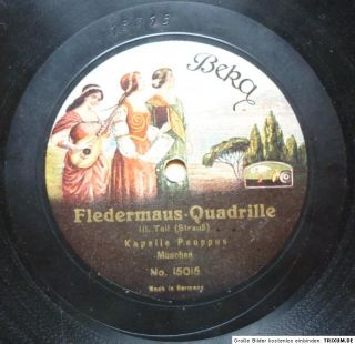 Alte Schellackplatte Beka Fledermaus Quadrille München