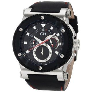 Stahl/schwarz/Leder CM701 122 Carlo Monti Uhren