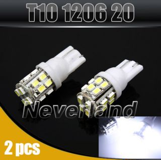 2X 12V T10 W5W 194 168 weiss 20 SMD LED Auto Xenon Lampe Leuchte