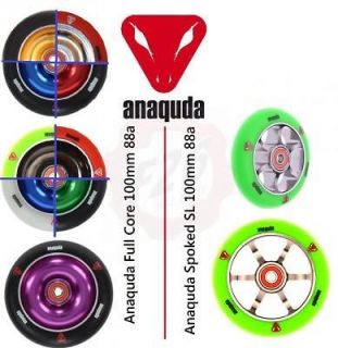 Anaquda Spoked Full Core 100mm Wheel A9 Lager Stund Scooter Rolle 2013