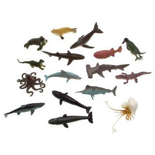 Plastic Figuren   Wassertiere   Hai Wal und Tintenfisch und mehr von