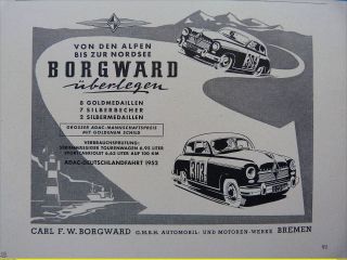 Borgward ADAC Deutschlandfahrt 1952 Bremen #w196