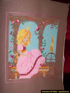 Prinzessin,Stickbild,Acufactum?Handarbeit,Sticken,Bild,Shabby,Chic