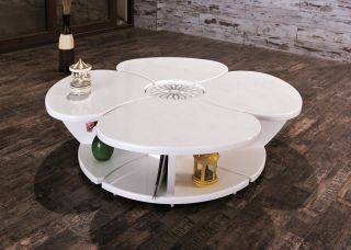 Designer Couchtisch Wohnzimmer Tisch weiß schwarz hochglanz
