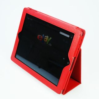 iPad 2 Leder Schutzhülle Schutztasche Tasche Rot NEU