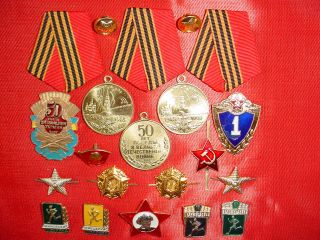 DED KONVOLUT  21 Orden Abzeichen Russland Sammlung Russia Medal