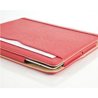 JAMMYLIZARD  ROT & BRAUN Leder Wallet Smart Flip Case Cover für iPad