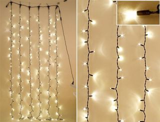 Lichtervorhang 192 LED für AUSSEN Weihnachten
