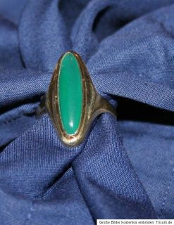 Damenring mit Chrysopras grüner Stein Ring Gold 333 / 8 ct.   Gr. 59