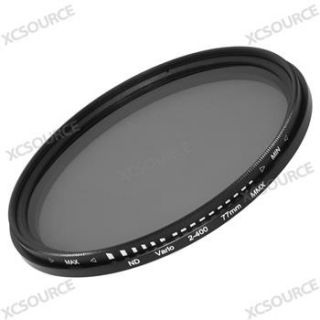 Slim 77mm Variable Neutral Density Fader ND Filter ND2 ND8 ND16 to