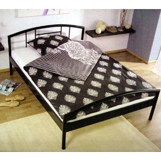 Modernes Metallbett 140 x 200 Bett Doppelbett schwarz 