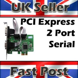 PCI Express Dual Serial Port Card RS 232 PCIe