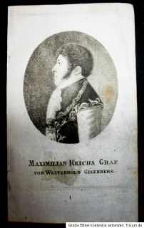 1809 Maximilian Friedrich Graf von Westerholt Gysenberg bayerischer