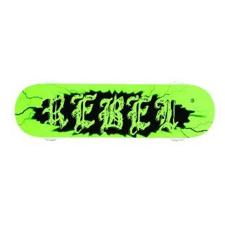 REBEL Skateboard Glow in the Dark, schwarz/ weiß, 84x20x32