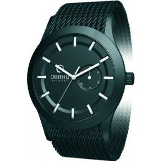 Obaku Harmony Herren Armbanduhr V124G BBMB Titanglas