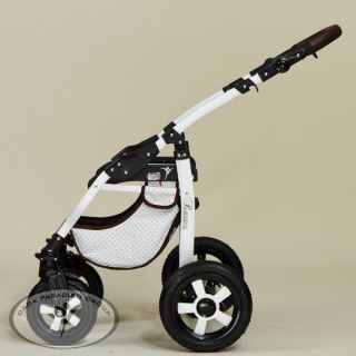 NEW NUE Kombi Kinderwagen 3in1 Exlusiv ROMANCE Weiß