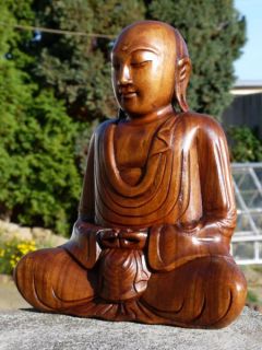 Schöner BUDDHA Meditation Mönch HOLZ BUDDA Feng Shui 237