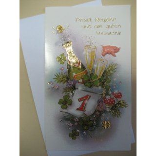 HaWeKa Neujahrskarte Prosit Neujahr und alle guten Wünsche Nr.22