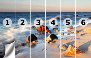 Fototapete Meer Strand mit Steine Nr.223 Größe 420cmx270cm Foto