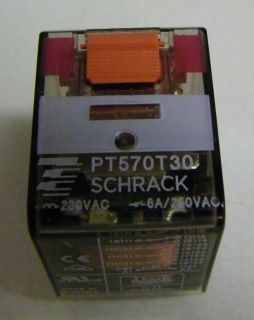 Schrack Miniatur Relais PT570T30 4 Wechsler 6A 230 VAC