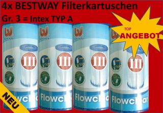 Kartusche Bestway Gr 3 Intex Typ A Filterpumpe Pumpe Pool 244 732