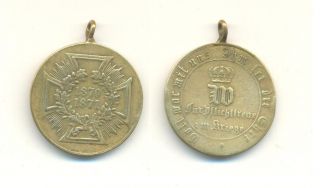 Preussen Messing Medaille Orden 1870 1871 fuer Pflichttreue im Kriege
