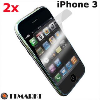 2x iPhone 3G/3GS Shutzfolie Displayschutzfolie Klar NEU