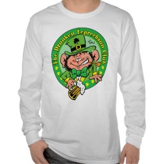 Drunken Leprechaun Mens Long Sleeve T Shirts
