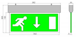 Notleuchte Notbeleuchtung Exit Notausgang Fluchtweg Notlicht