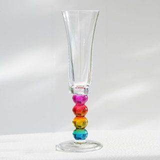Rainbow Pearl Stem Sektglas (Acryl) 170 ml  2er Set Küche