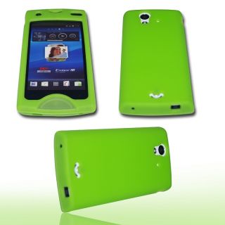 Handy Tasche Silikon Case Etui f. Sony Ericsson Xperia Ray / Grün